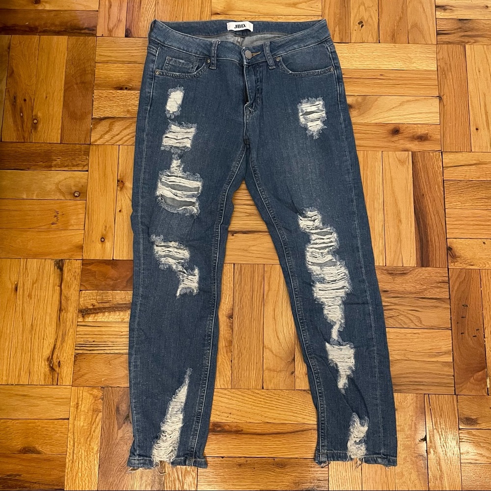 Distressed jeans